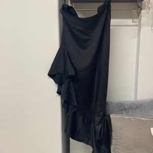 Forever21 satin ruffled high low skirt